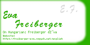 eva freiberger business card